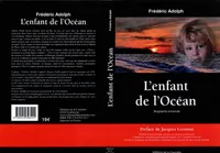 Jaquette de « L’enfant de l’Océan » : un coucher de soleil sur la mer et le visage d’un enfant en surimpression.
